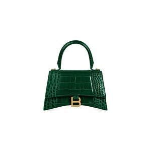 Balenciaga Green Croc-Embossed Mini Bag